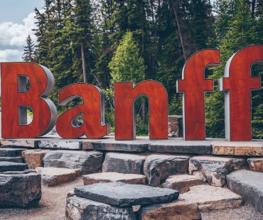 Banff sign - Large Banff signage when entering Banff