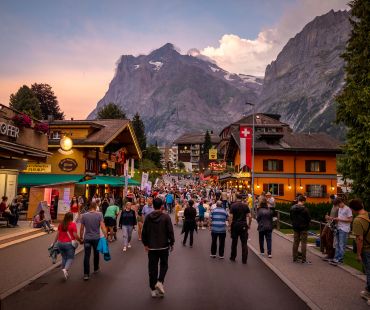 People enjoying the festival activities in Jungfrau People enjoying the festival activities in Jungfrau
