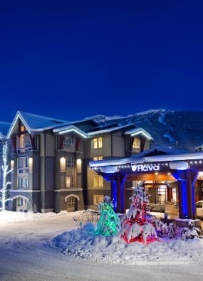 Exterior of Aava Whistler in Winter