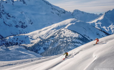 Skiers in Whistler Blackcomb